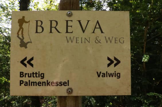 BREVA Wanderweg Mosel - Hinweisschild